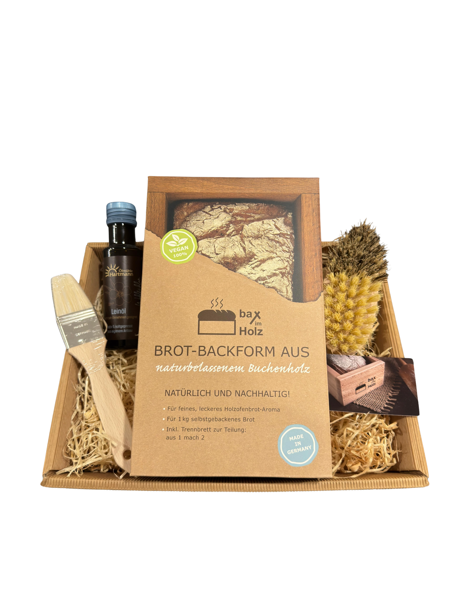 Bax im Holz Geschenk-Set